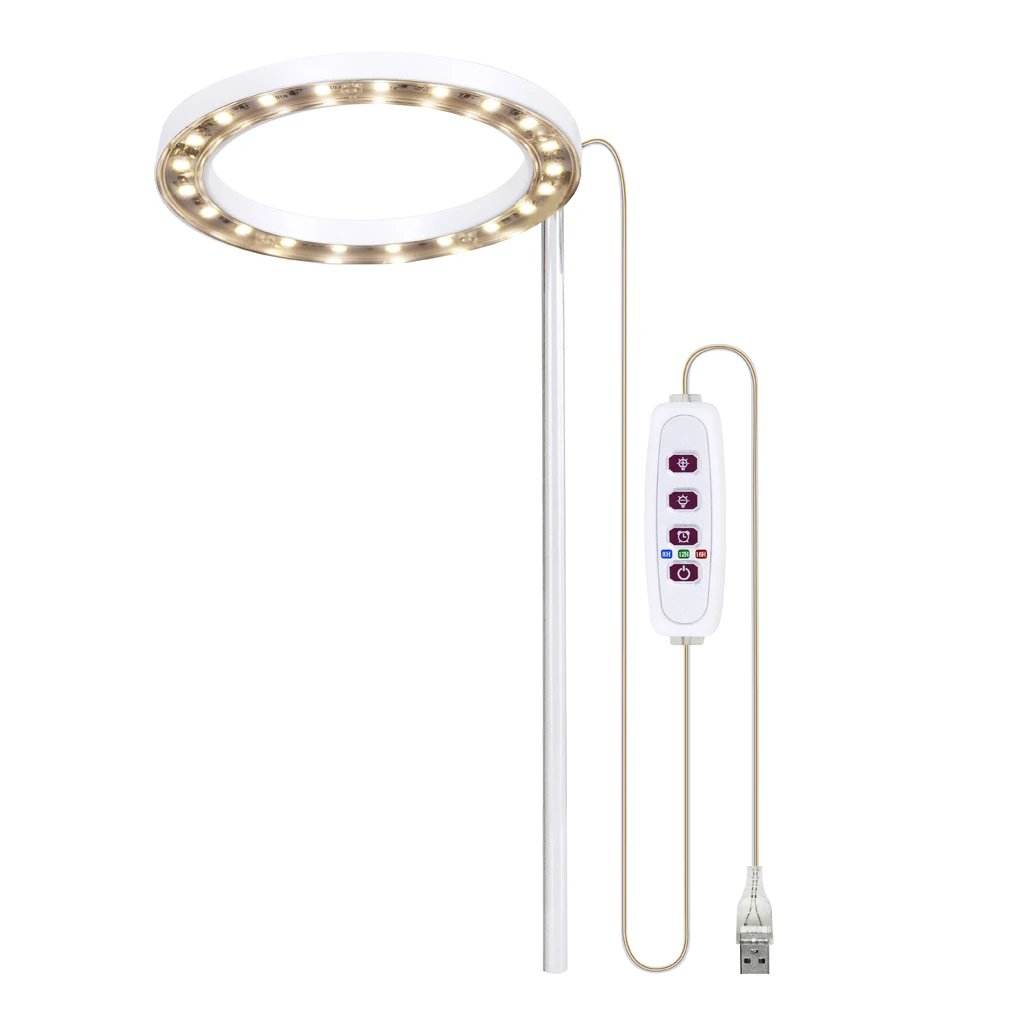 

USB Powered IP20 Waterproof Line Control LED Grow Light Indoor Balcony Basement Succulent Plant Growing Lamp 3 Heads Sunlight