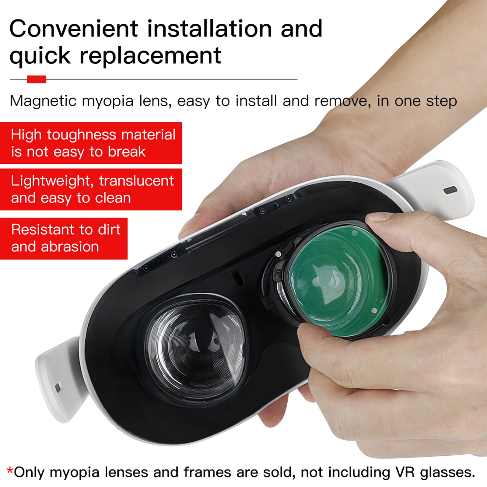 Магнитные Линзы для очков от близорукости Oculus Quest 2 синяя оправа быстрая замена