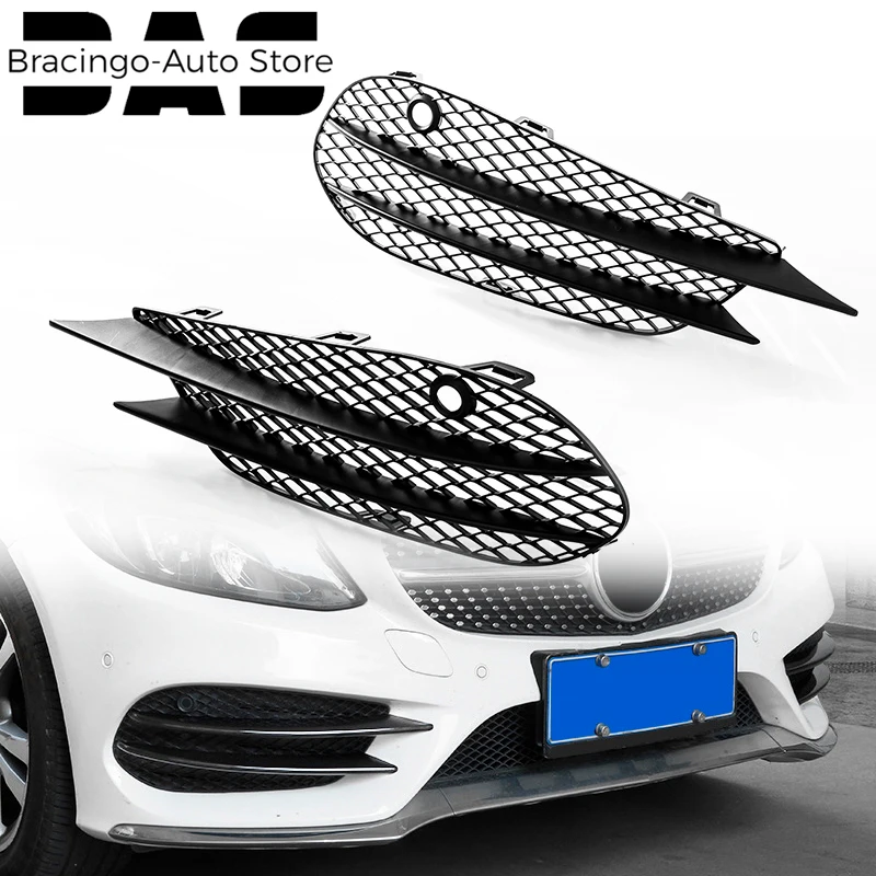 1 пара, Замена переднего бампера для Mercedes-Benz C-Class W205 C205 S205 AMG Line 15-18