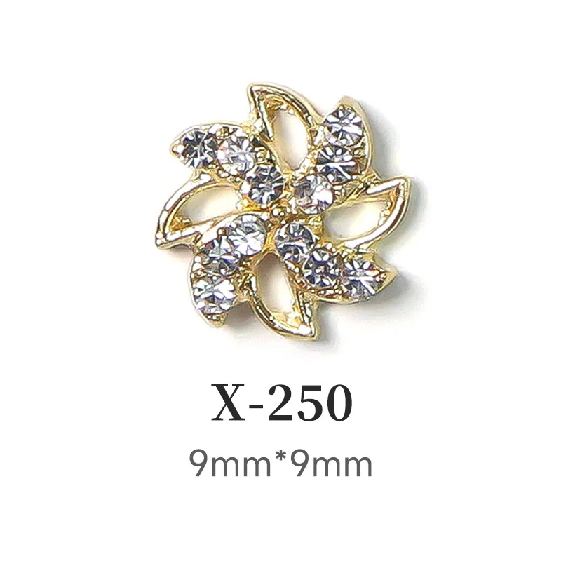 

10Pcs Rotatable Windmill Luxury Zircon 3D Nail Art Decoration Diamond Crystal Spin Jewelry Nail Gems Manicure Design Accessories