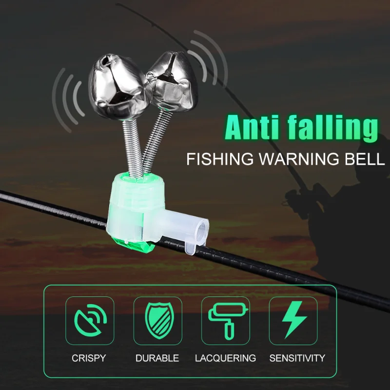 5/20 шт. двойные спиральные колокольчики рыболовный колокольчик сигнализация