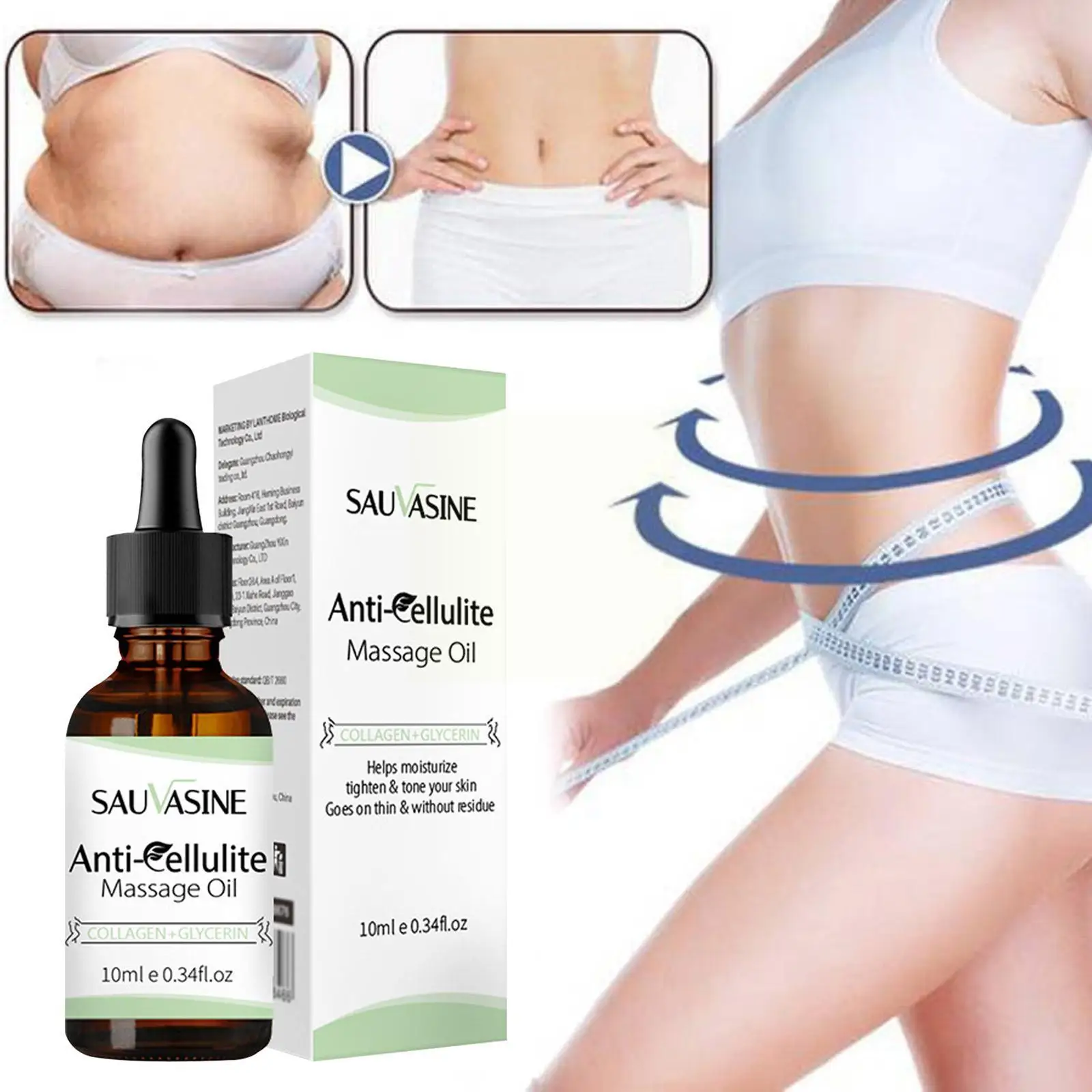 

10ml Slimming Essential Oils Anti Cellulite Belly Losing Skin Body Care Fat Burning Firming Weight F5e5