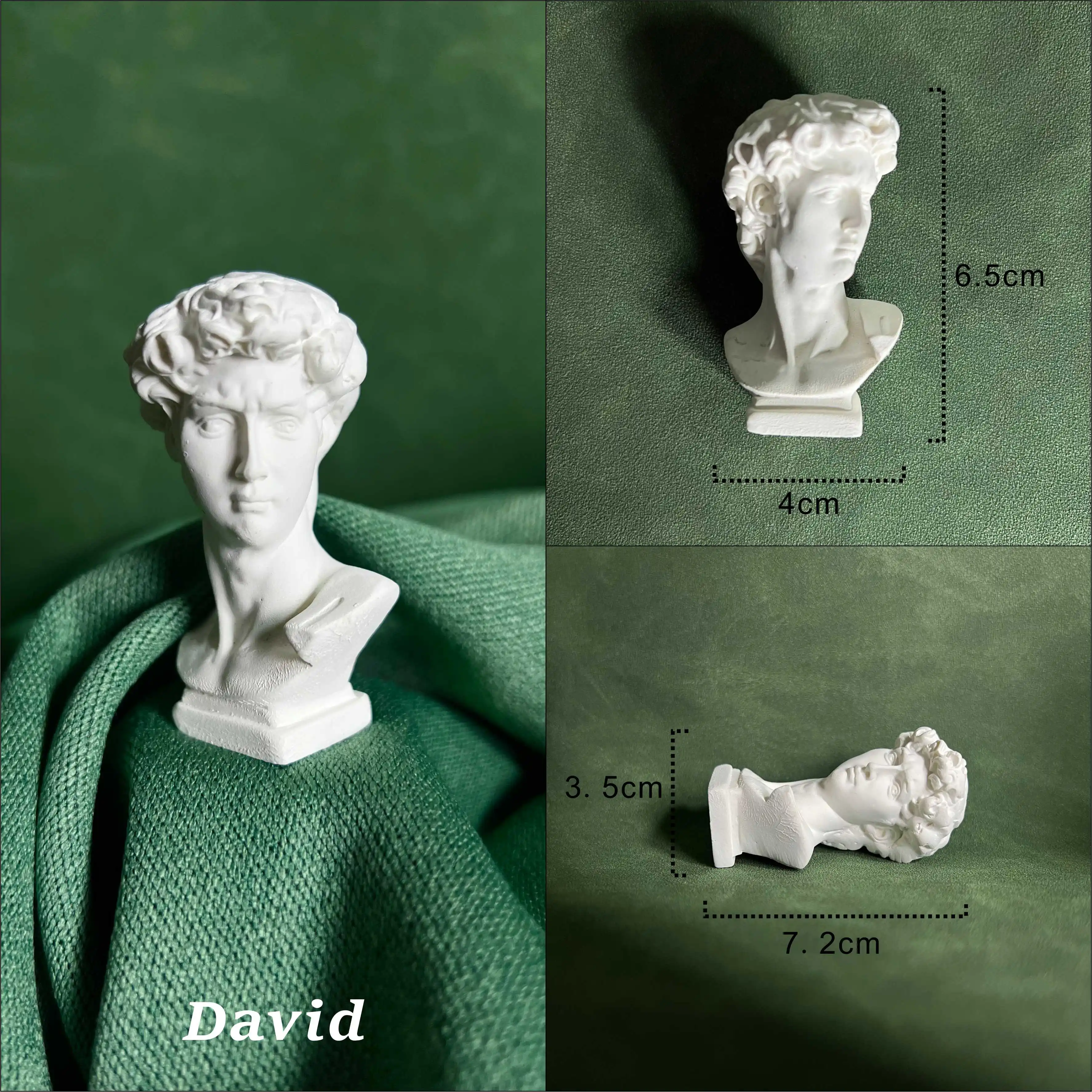 

Sculptural Decorated With Nordic Plaster Heads Of David, David, Saint George, Agriba, Caracalla, Brutus. Home Decoration 【s3-04】