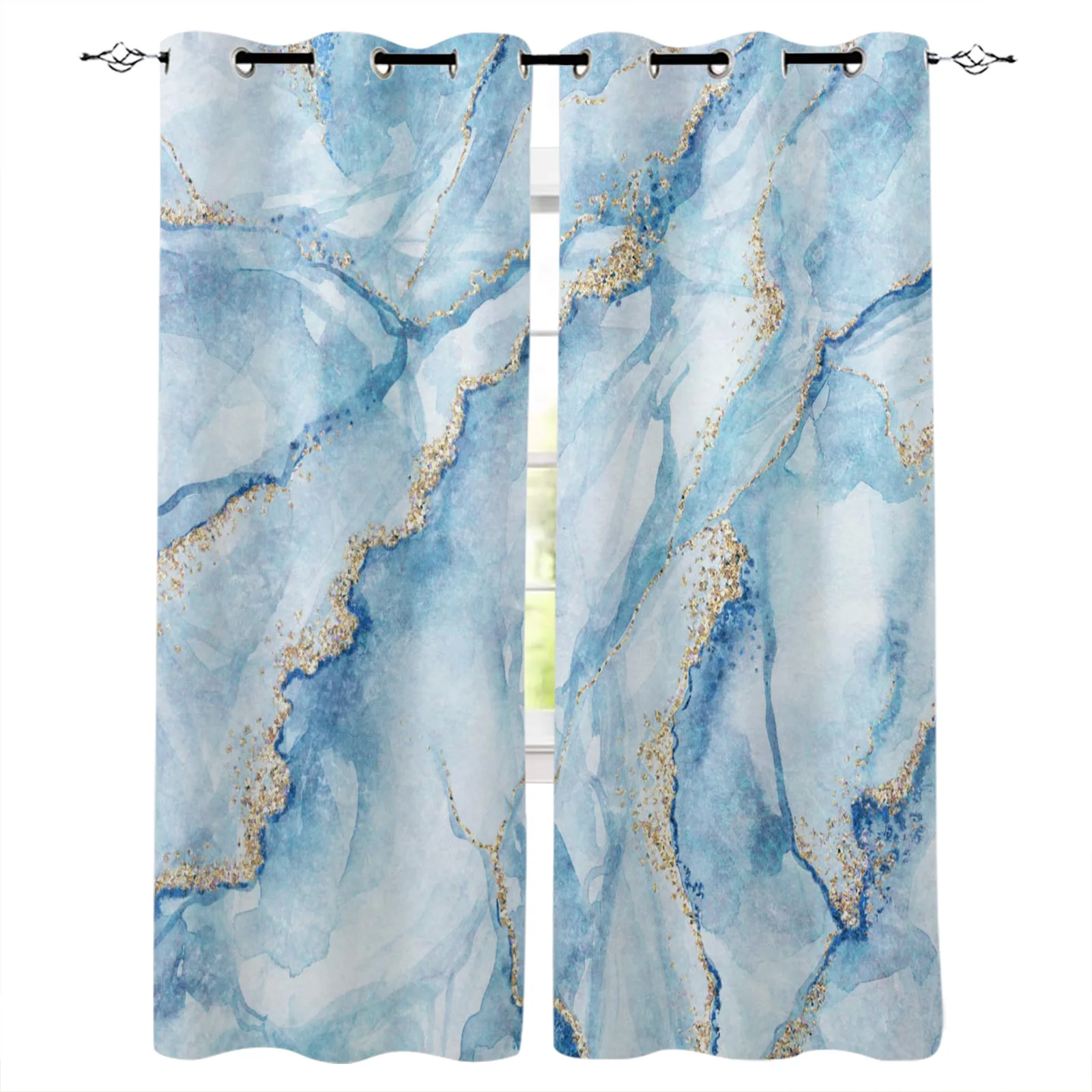 

Мраморная акварельная картина, затемняющие шторы, оконные шторы для спальни, гостиной, декоративные оконные шторы