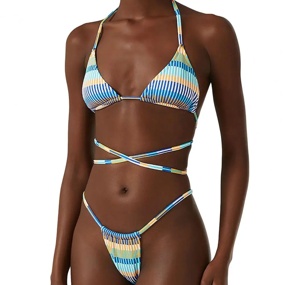

Купальник-бикини раздельный, пикантный купальный костюм из двух предметов, без поддержки стали, удобная Пляжная одежда, 1 комплект