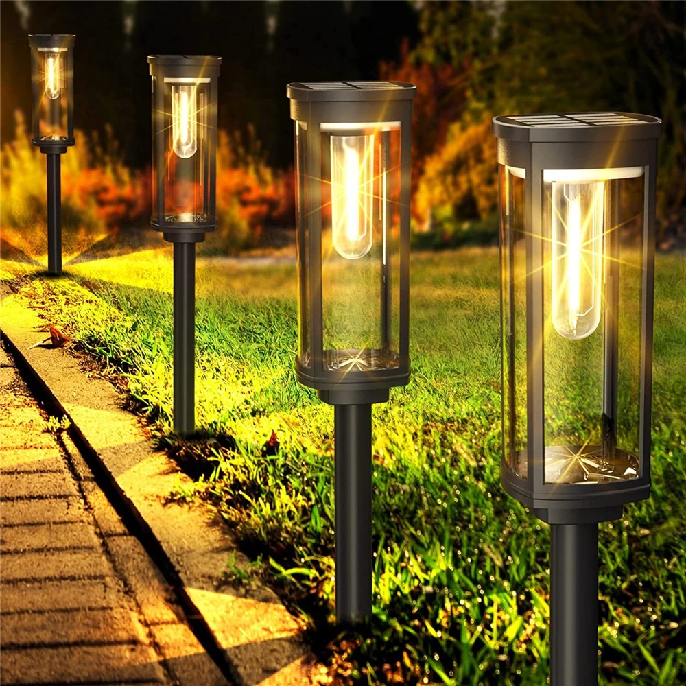 

4PCS Solar Pathway Lights Outdoor Garden Courtyard Lawn Light IP65 Waterproof High Brightness Landscape Lighting Driveway Decor