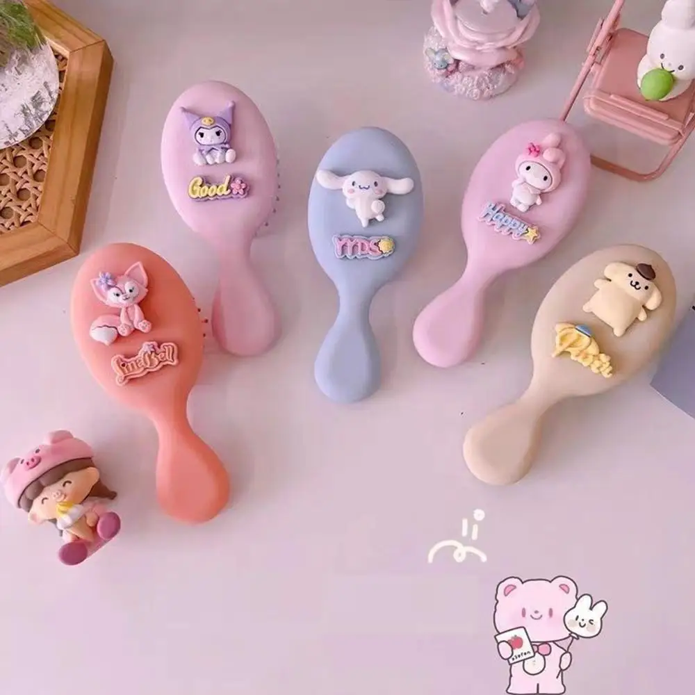 

Diy воздушная Подушка Расческа Kawaii Sanrio My Melody Kuromi Cinnamoroll Аниме Фигурка воздушная Подушка Расческа Мини Портативная переноска милая девочка