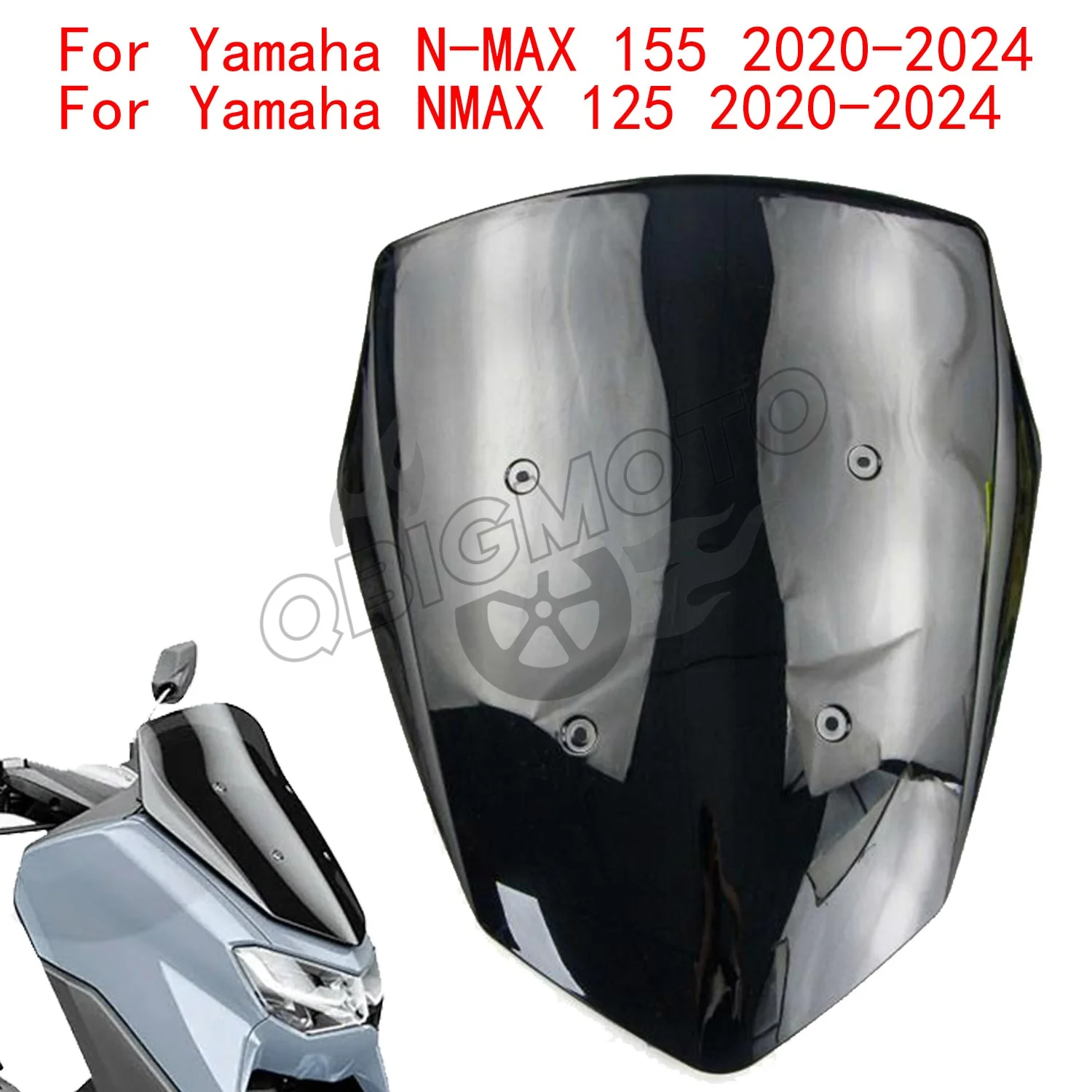 Фото N-MAX 155 125 мотоциклетное уличное спортивное лобовое стекло для велосипеда для Yamaha N-MAX155 N-MAX 125 NMAX 155 NMAX 125 2024 2023-2020 №1