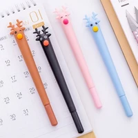 12 pcs christmas cartoon gel pens business creative pen learning stationery cute student black ink pen school writing tools