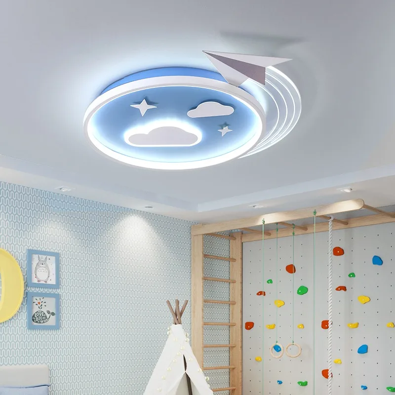 

Airplane Shape Living Room Kitchen Hall Indoor Chandelier Light LED Ceiling Kids Room Pendant Lamp Warm Luster Painted Suspended