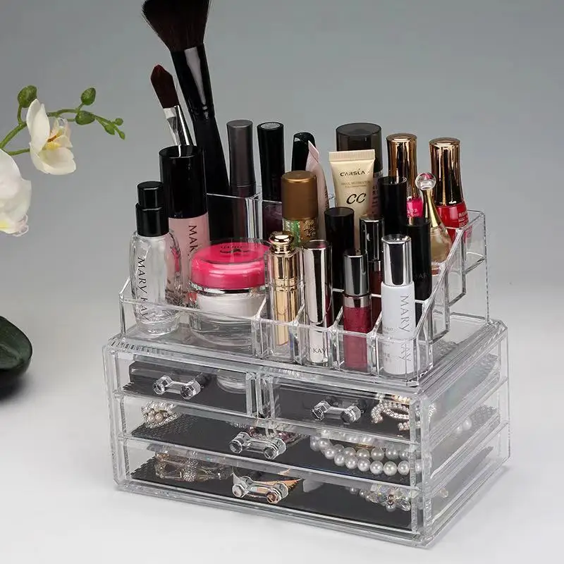 

Makeup Organiser Cosmetic Storage with Drawers Drawer Makeup Holder for Jewellery Organisers Stand with Plastic Organizer