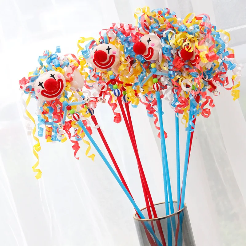 Новинка забавная палочка для кошек клоуна игрушки интерактивные шарики волос