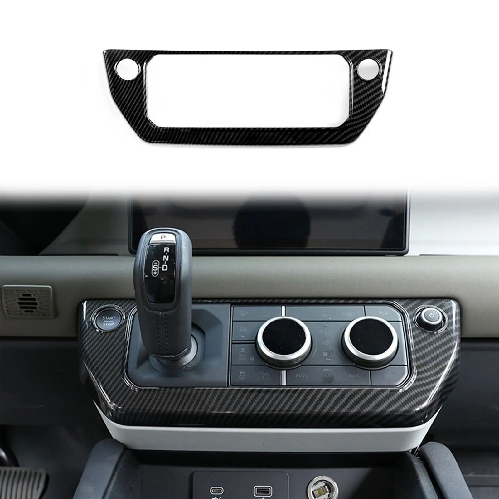 Панель из углеродного АБС-пластика с центральной кнопкой кондиционера для Land Rover