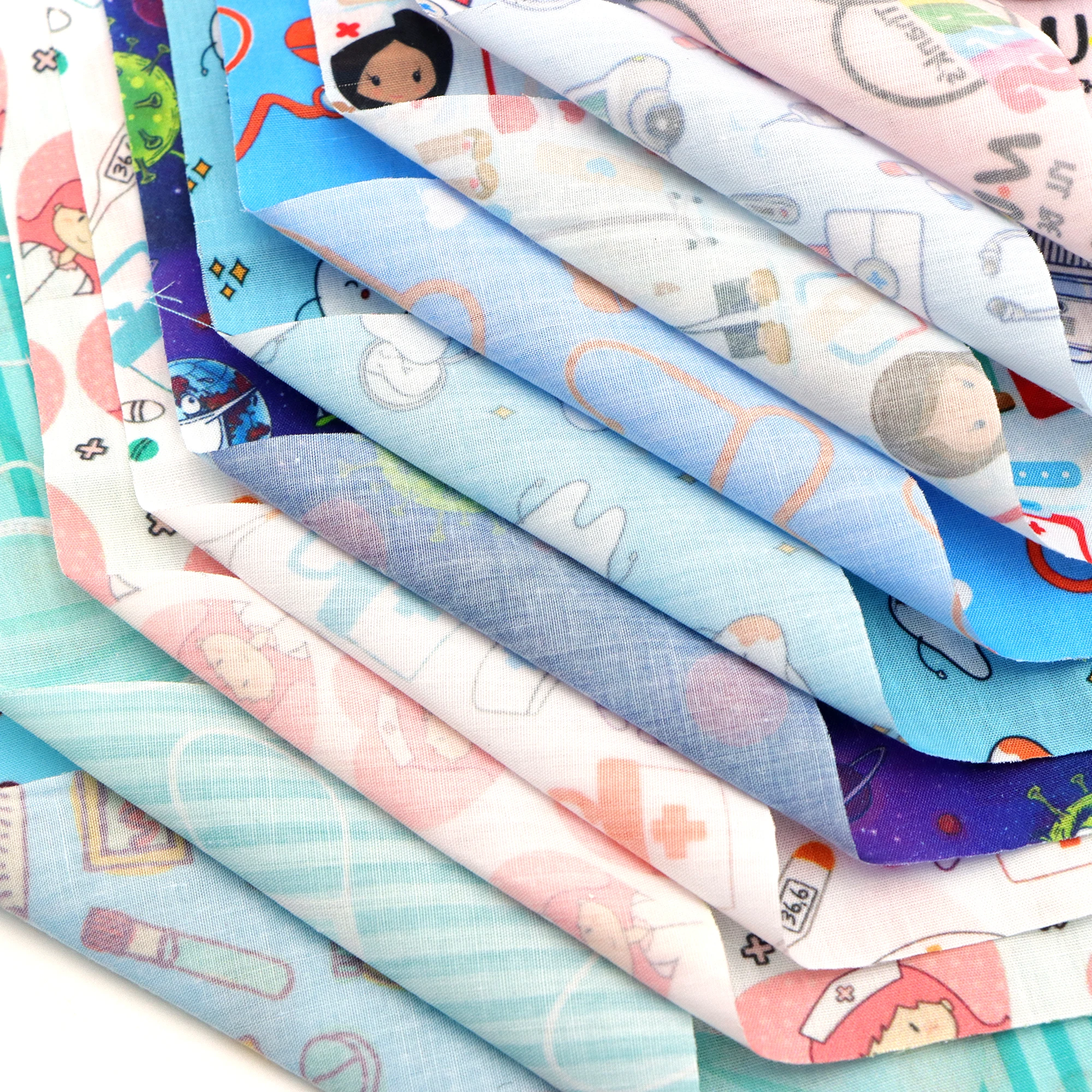 10 шт. 20*20 см/50*45 см медсестра сердце полиэстер хлопковая ткань стеганая лоскутная