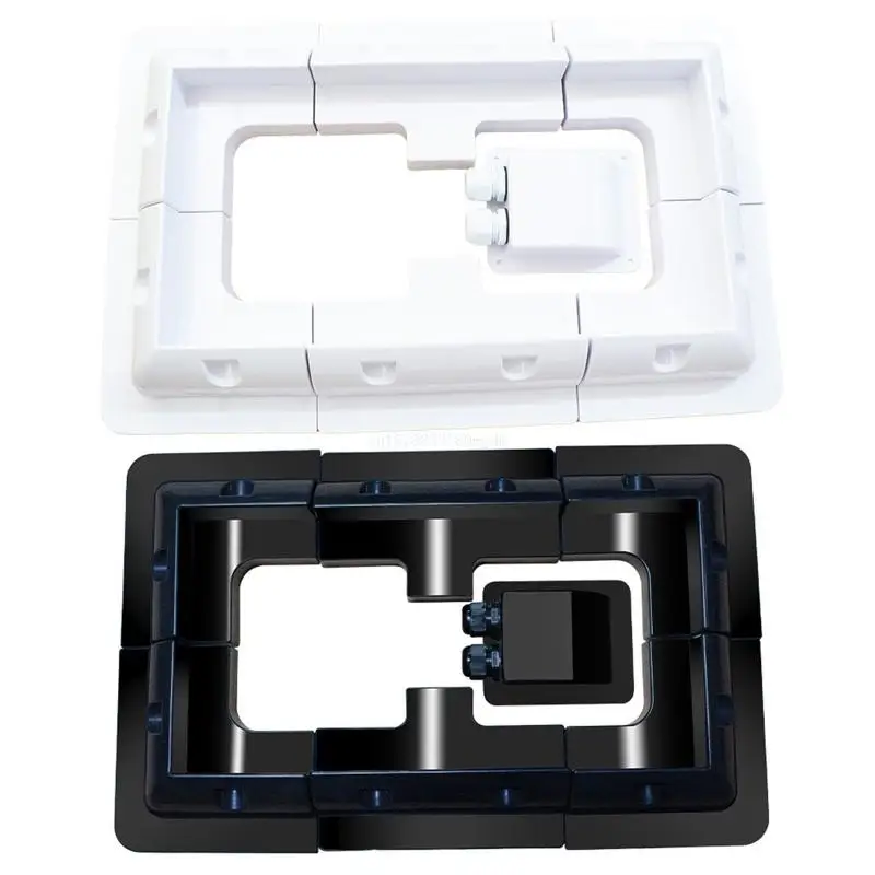 

ABS Solar Panel Mounting Bracket White Rectangle Set-Free Corner Bracket Mount Dropship