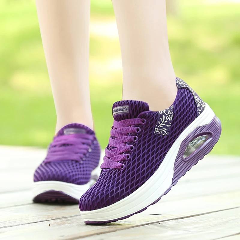 Women's Shake Ups Shoes Comfortable Platform Walking Sneakers Lightweight Casual Air Fitness Shoes