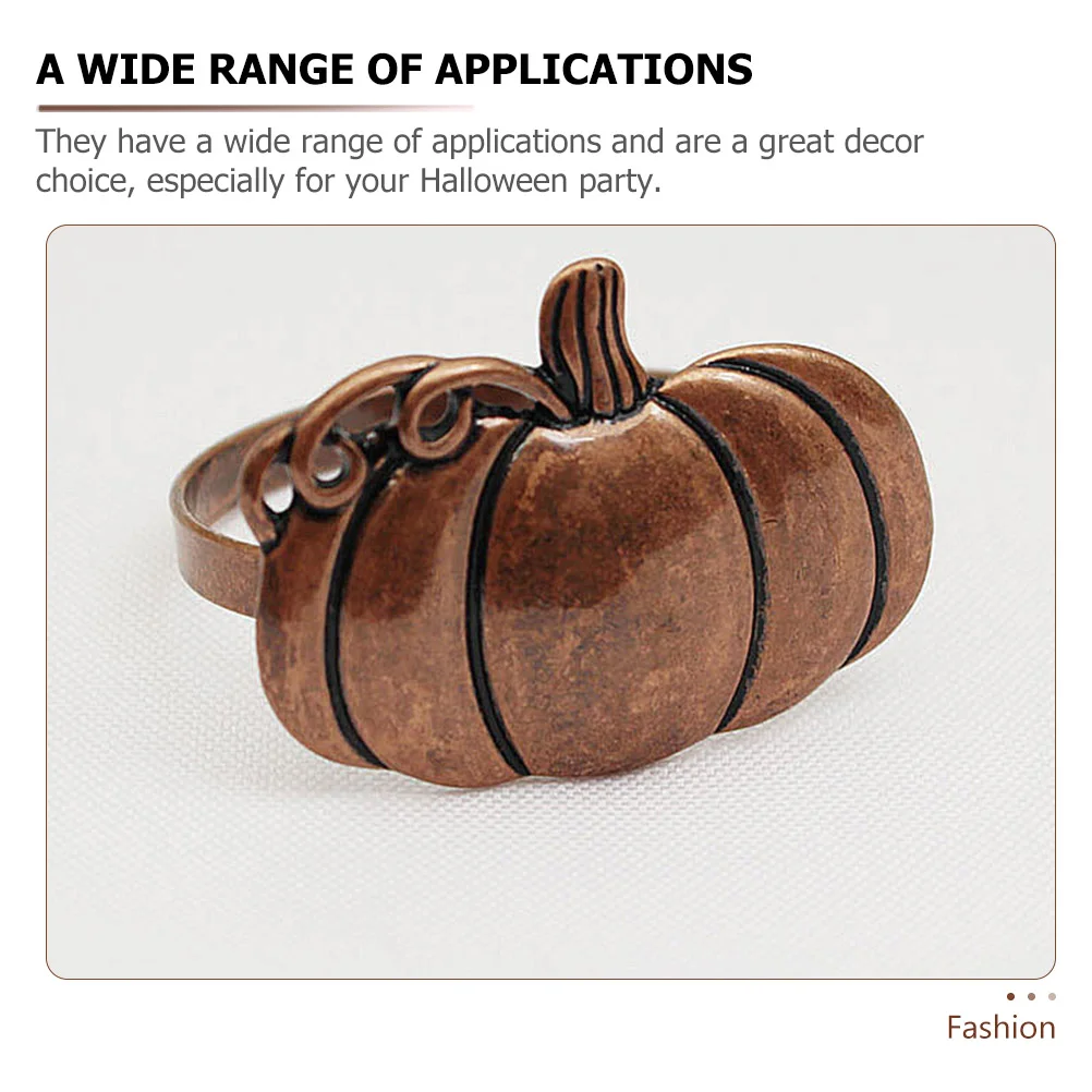 Кольца для салфеток с тыквой урожая осенний декор застежки пасхальный банкет