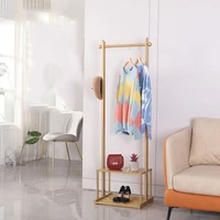 modern gold coat rack bedroom shoes boutique storage luxury vertical hanger design floor entryway perchero household decor