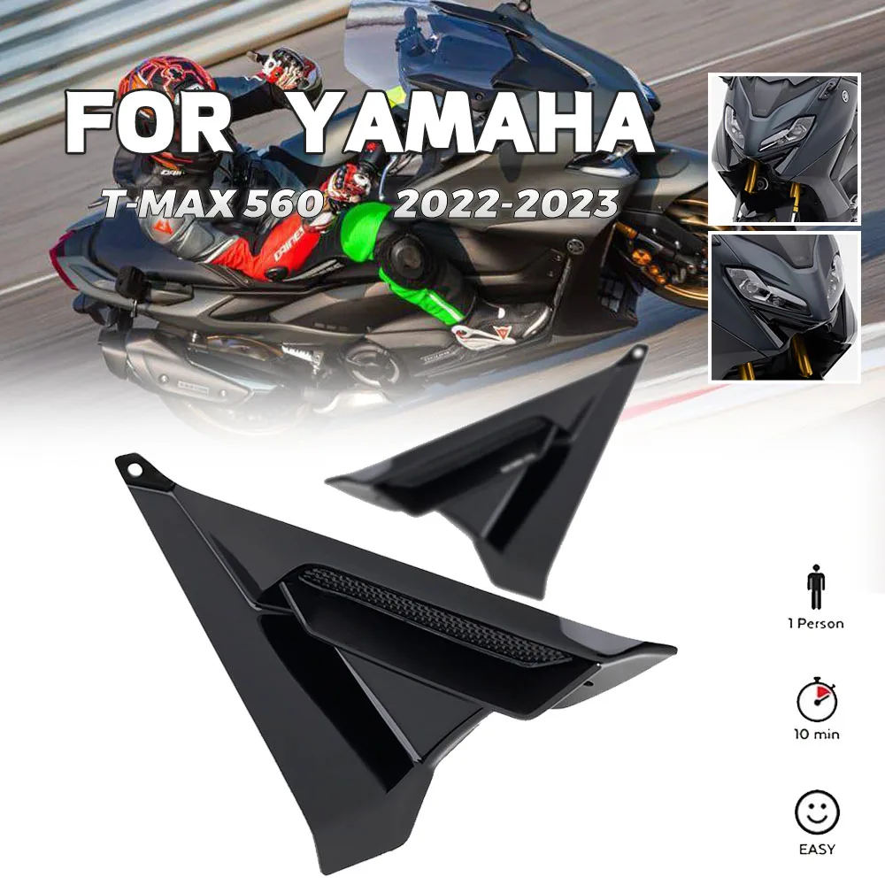 

MTKRACING FOR YAMAHA TMAX560 TMAX 560 T-MAX560 t-max 560 tmax560 tmax 560 2022-2023 Motorcycle Black Epoxy Aluminum Grille