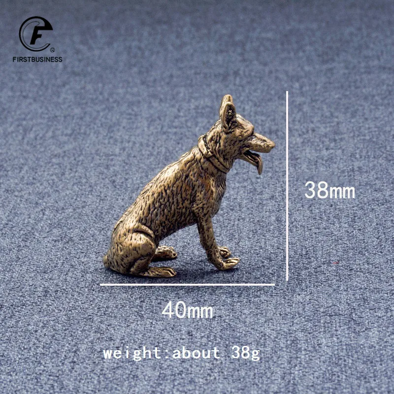 

Винтажные медные миниатюры Lucky Dog, настольные маленькие украшения, китайские классические латунные животные, чайные домашние животные, украшения для дома
