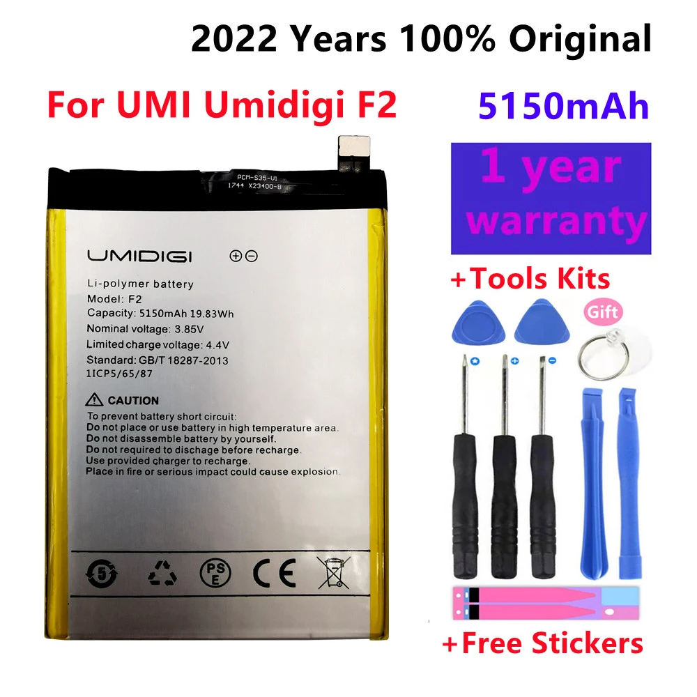 

Roson For UMI Umidigi F2 Battery 5150mAh 100% New Replacement Parts Phone Accessory Accumulators With Tools
