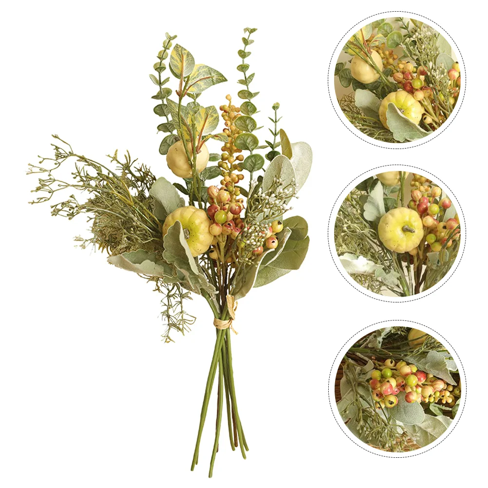 

Artificial Bouquet Simulation Flower Fake Pumpkin Fruit Home Arrangement Decorative Dry Bautizo Para Niño