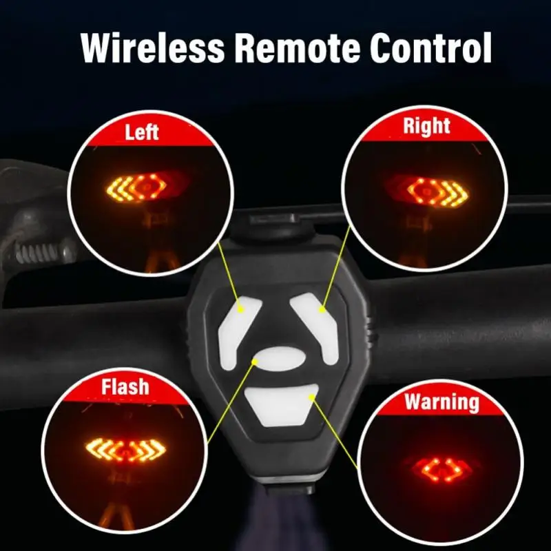 

Bike Lights Turn Signal Warning Led Lights Rear USB Rechargeable Helmet Wireless Remote / Gravity Control Tail Lights