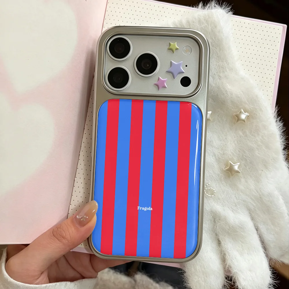 Фото Чехол для iPhone 17 16 15 14 13 12 11 Air Pro Max Plus с цветными блоками, полосками и гальваническим покрытием (эффект капель) №4