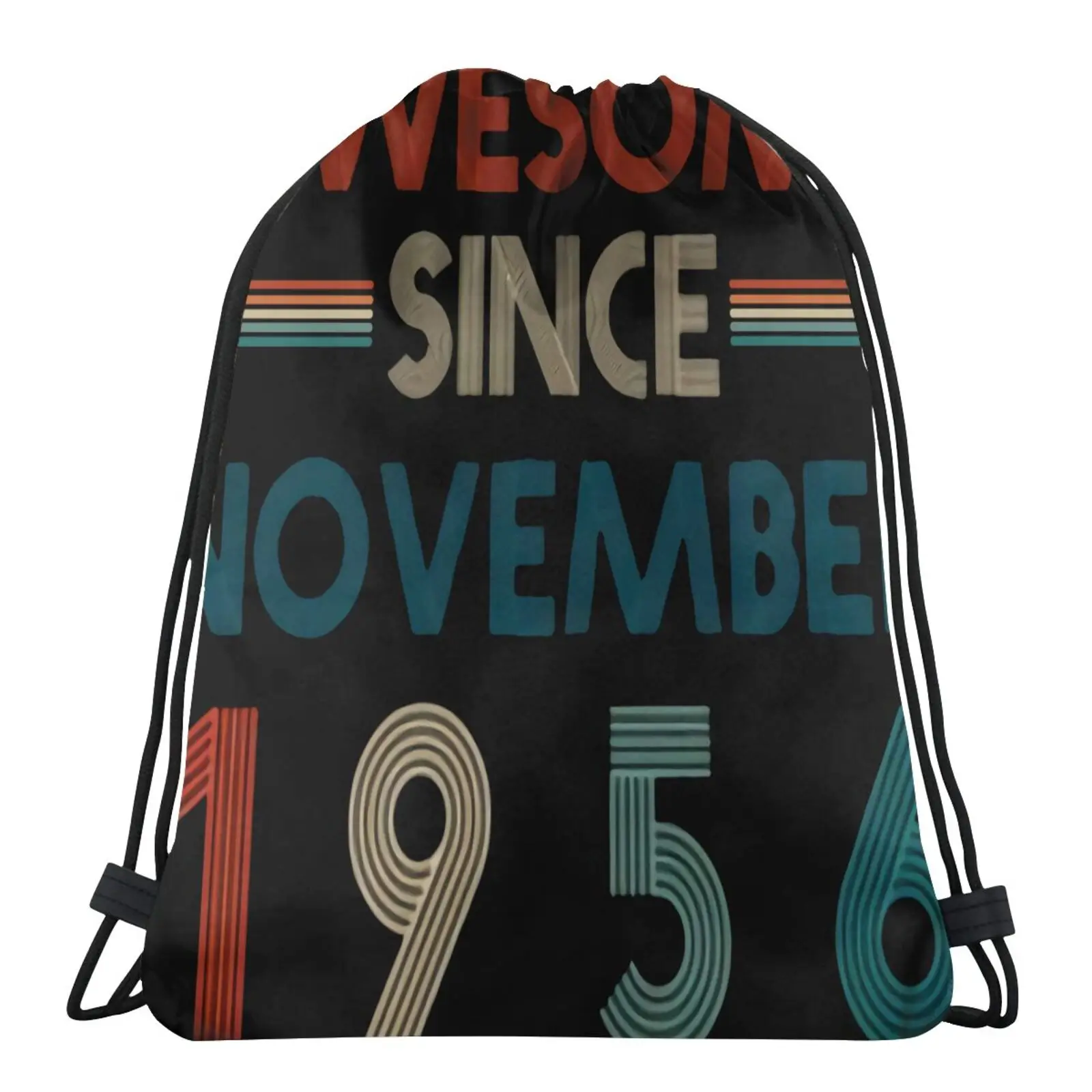 

Awesome Since November 1956 Birthdate Bag Bag Straw Backpack Bag Shoe Bag Hip Sack Gym Bag Children Shoes Bag Gym Bag Children