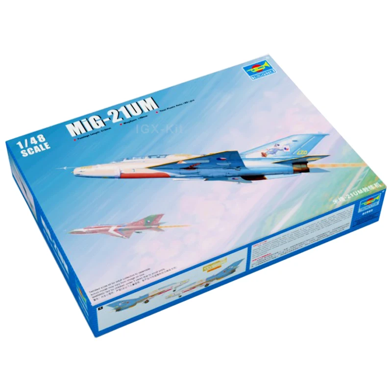 

Trumpeter 1/48 02865 MiG-21UM Mig21 Mig21UM Trainer Fighter Plane Aircraft Airplane Plastic Assembly Model Gift Toy Building Kit