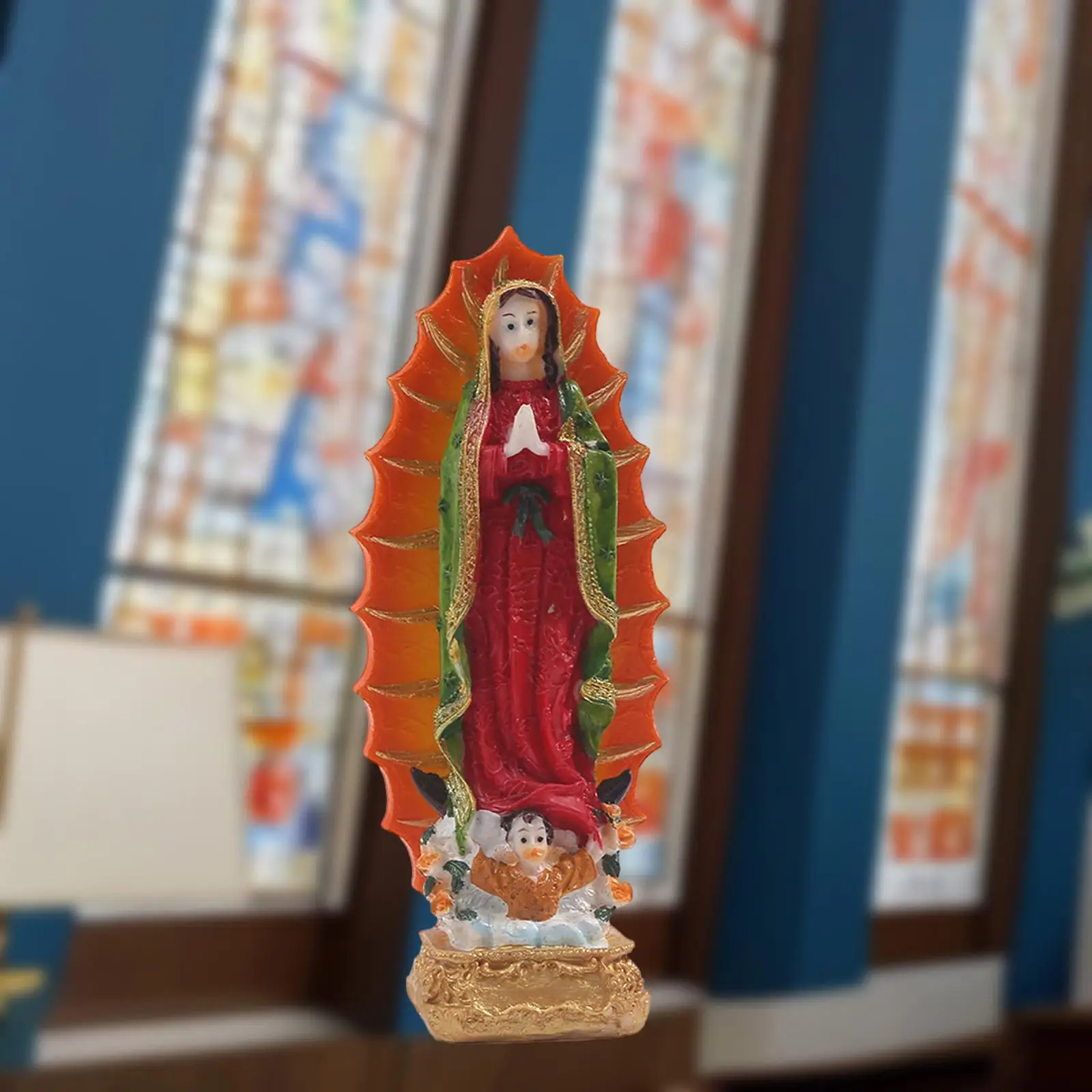 

Blessed Mother Mary Statue Catholic Sculpture Religious Decorative Collection Religious Sculpture for Bedroom Gifts