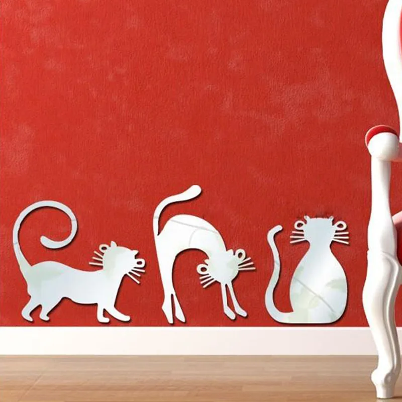 

Acrylic simple animal lovers mirror three-dimensional smooth surface bedroom living room wall self-adhesive