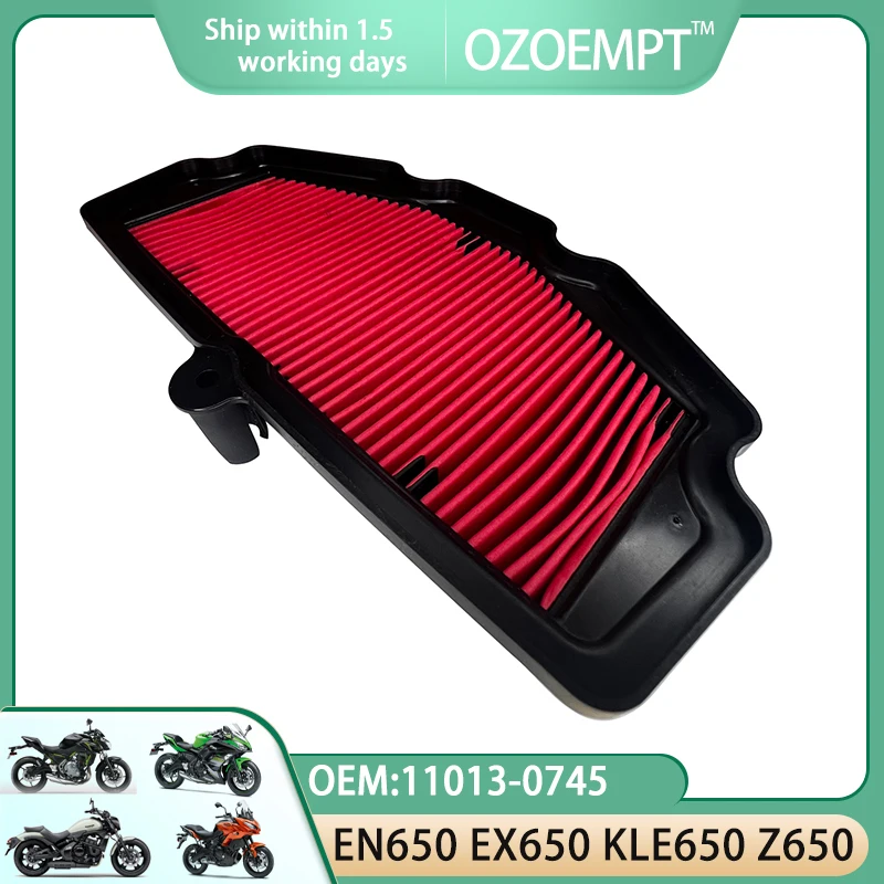 Воздушный фильтр для мотоцикла OZOEMPT, подходит для EN650 EX650 NINJA650 KLE650 Z650 2015-2023 OEM:11013-0745