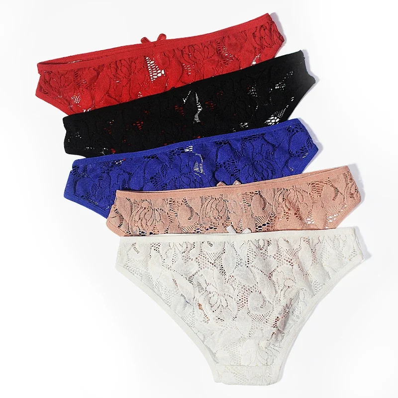 5 шт. кружевные женские трусики больших размеров удобные дышащие трусы