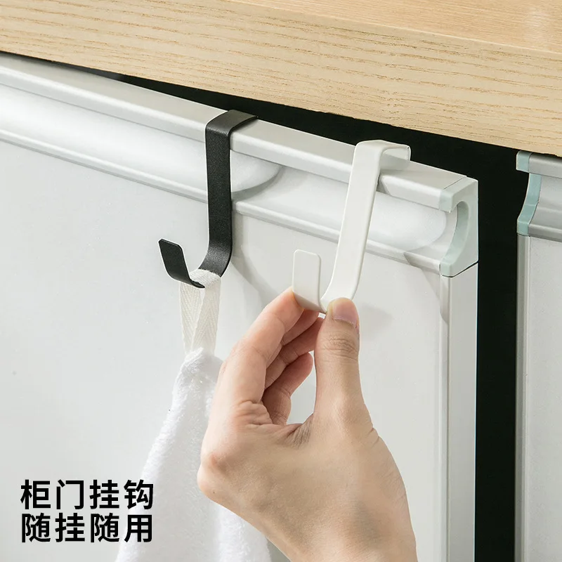 

2PCS S-Shaped Metal Hook Cabinet Door Hanging Rack Gadgets Desk Shelves Kitchen Utensils Storage Organizer Bathroom Accessori