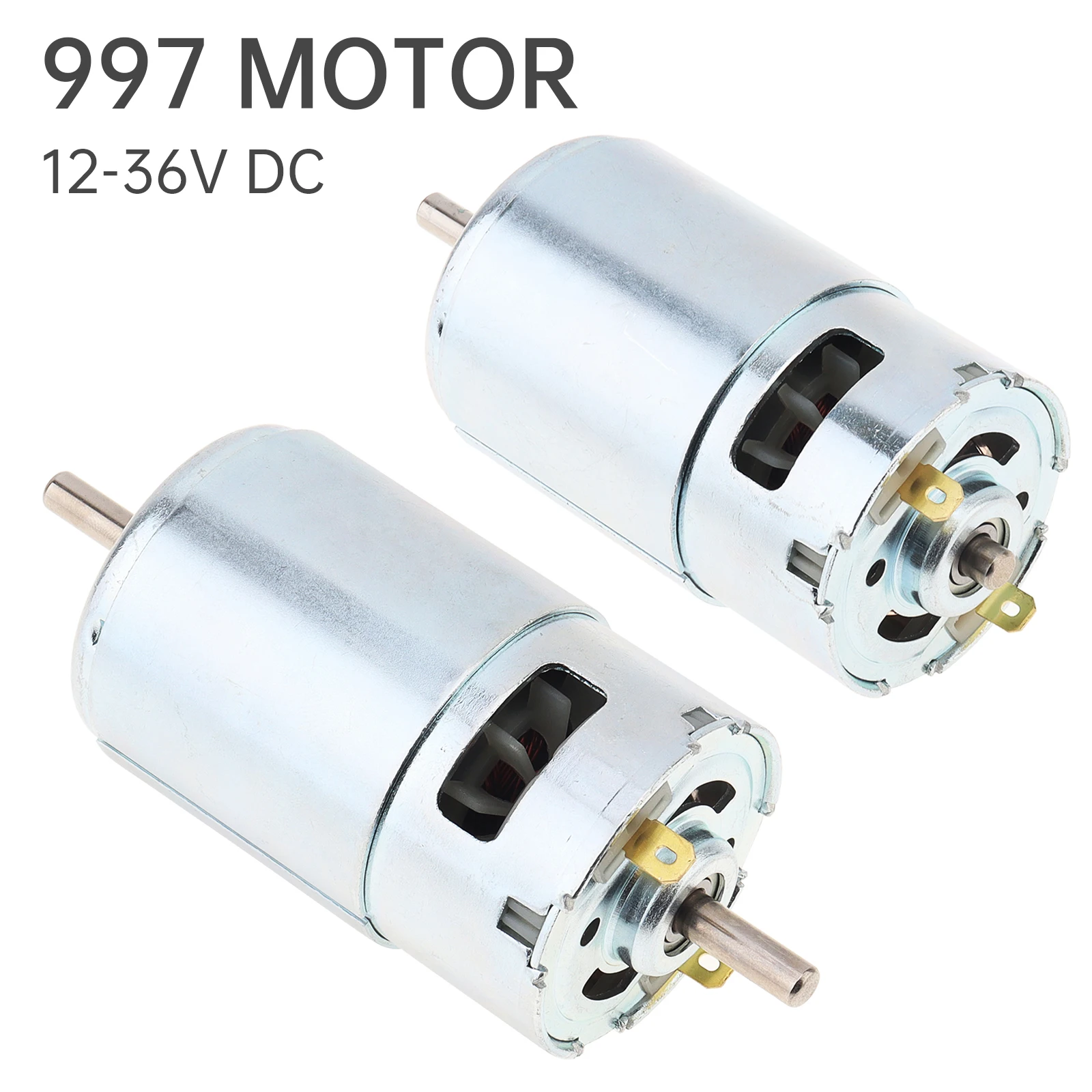 

997 Двигатель постоянного тока 2-36 В, 18000 об/мин, микродвигатель с большим крутящим моментом для электроинструментов DIY/игрушек DIY/токарный станок с двойным шарикоподшипником