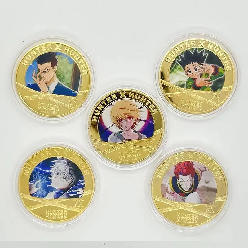

Аниме Hunter GON FREECSS Leorio PaladiKnight Hisoka коллекция монет двухмерный периферийный Рождественский подарок на день рождения