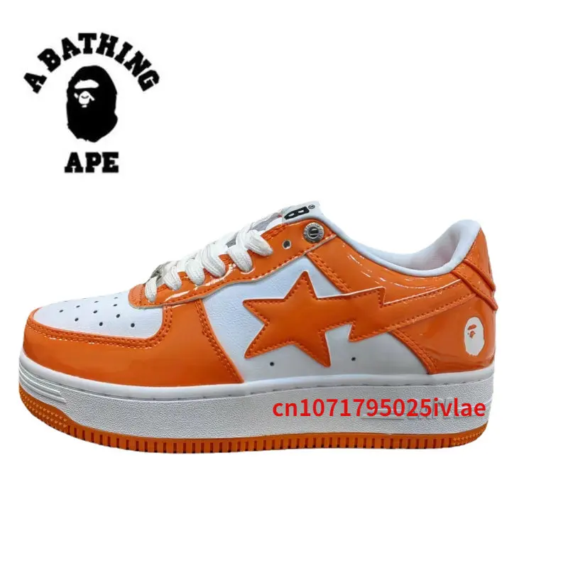 2023  A BATHING APE Vibe BapeGoose AF Leather Sta Men's Sneakers Air Styles Low Upper Wearable Women's Skateboard Fitness Shoes