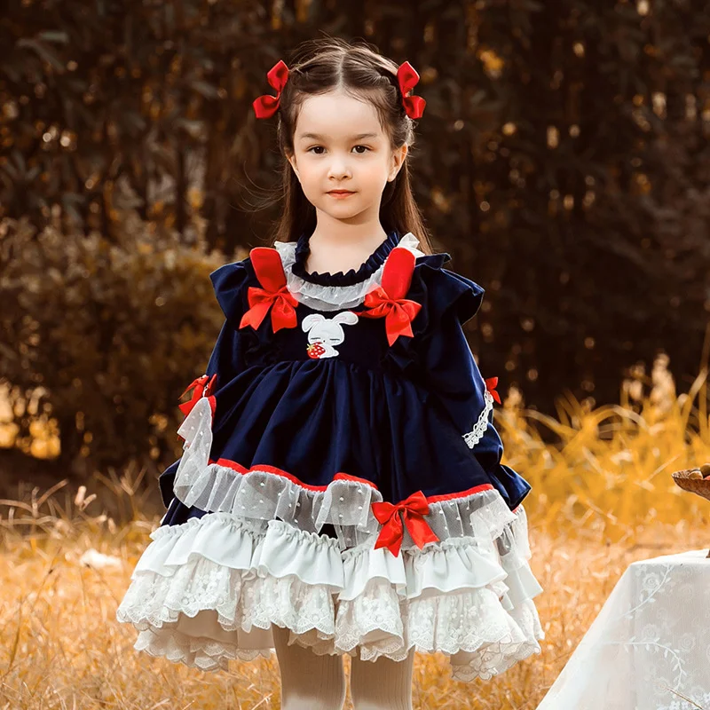 

Детская одежда Zhiya, новинка осень-зима 2022, юбка в стиле "Лолита", детская юбка принцессы, бархатная пушистая юбка