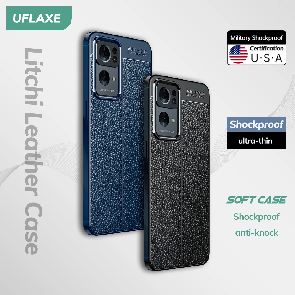 UFLAXE Original Shockproof Case for OPPO Reno 7 Pro SE Reno 7Z Reno7 Z 5G Soft Silicone Back Cover TPU Leather Casing