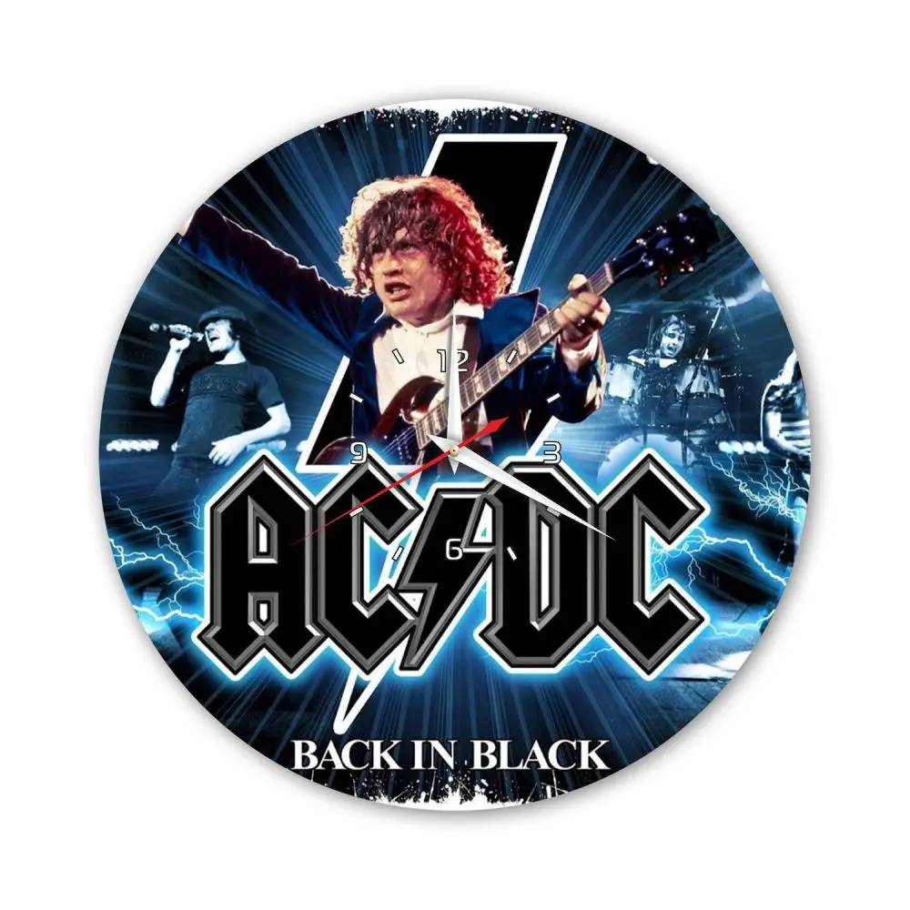 Часы из винила / группа AC DC Эй-си-ди-си УФ Back in Black |
