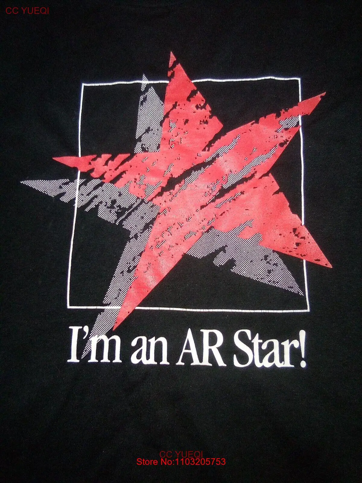 Винтажная футболка черного цвета размер XL I An AR Star