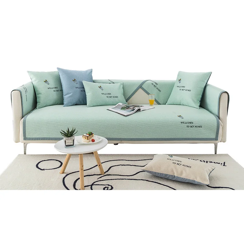 Summer New Ice Silk Sofa Cushion Light Luxury Simple Fresh Style Living Room Special Decoration |