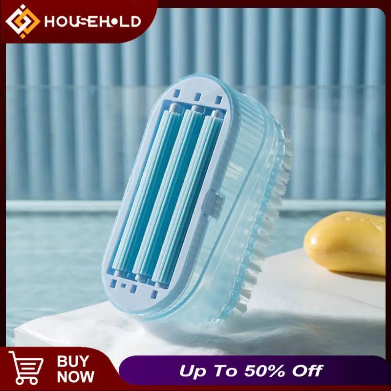 

Waterproof Soap Bubble Box Roller Moisture-proof Handheld Roller Type Soap Box Abs Straight Hair Non-slip Durable 1pc Blue