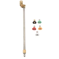 pressure washer wand with adjustable angle nozzle 16 in ch spray lance 180 degree with 5 angles quick connect pivot adapter cou