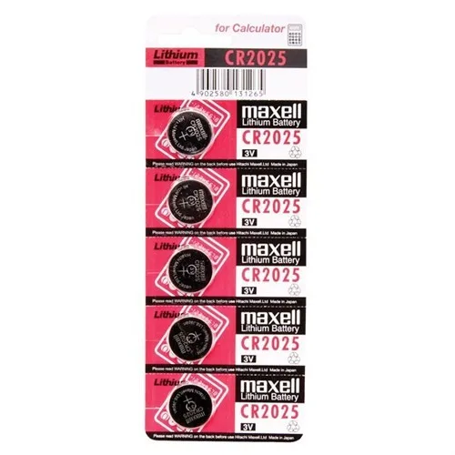 

Maxell CR2025 3V Lithium Button Battery 5'li Package