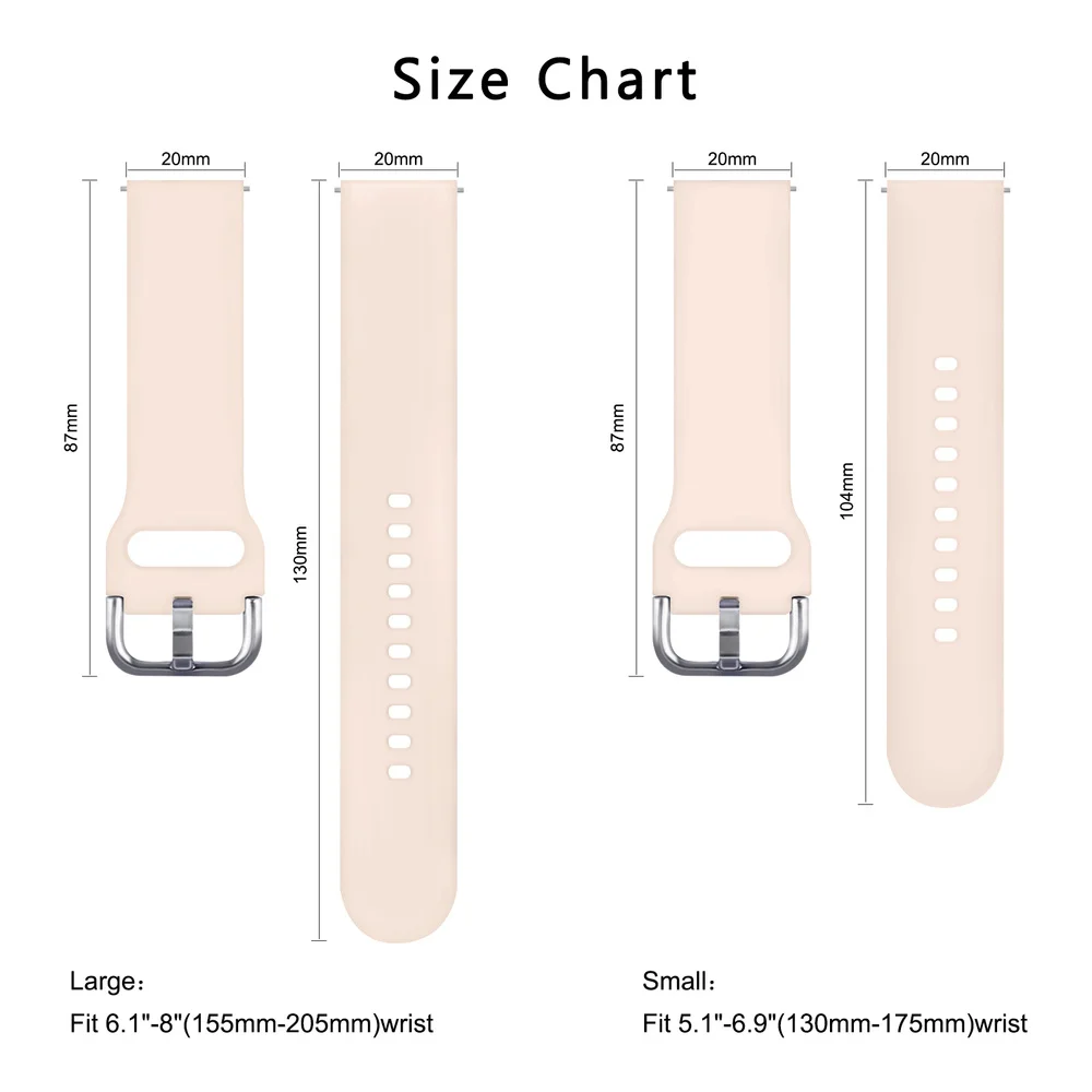 20mm 22mm For Huawei Watch GT/GT2 46mm Amazfit BIP/GTR 42mm Smart Watch for Samsung Galaxy Watch Active 2 40mm 44mm Gear S2 S3