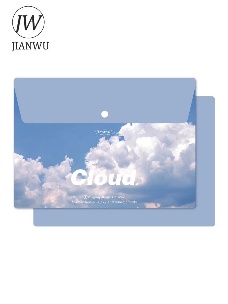 JIANWU 4 шт./компл. вместительные пакеты для хранения файлов А4 кнопки офисные