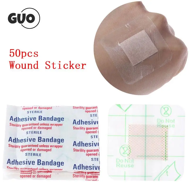 

50 шт., водостойкая клейкая лента для фиксации ран