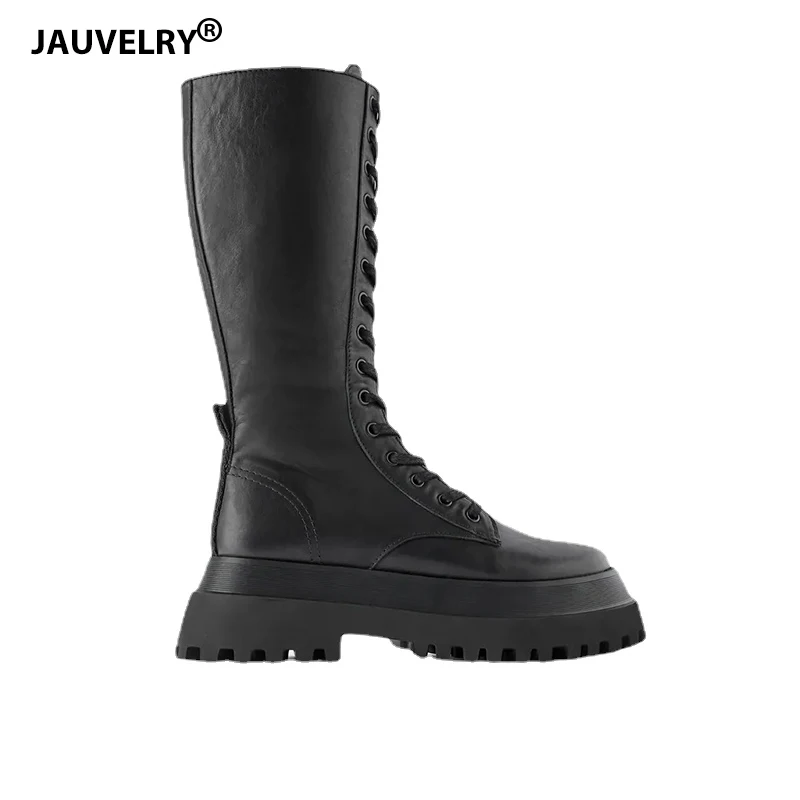 

Теплые зимние женские сапоги до колена с мехом 2022, высокие сапоги на толстом каблуке и высокой подошве с боковой молнией, женская модная обувь на платформе для женщин